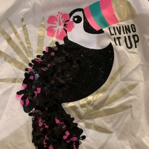 Grey bird tank top with sequins💖